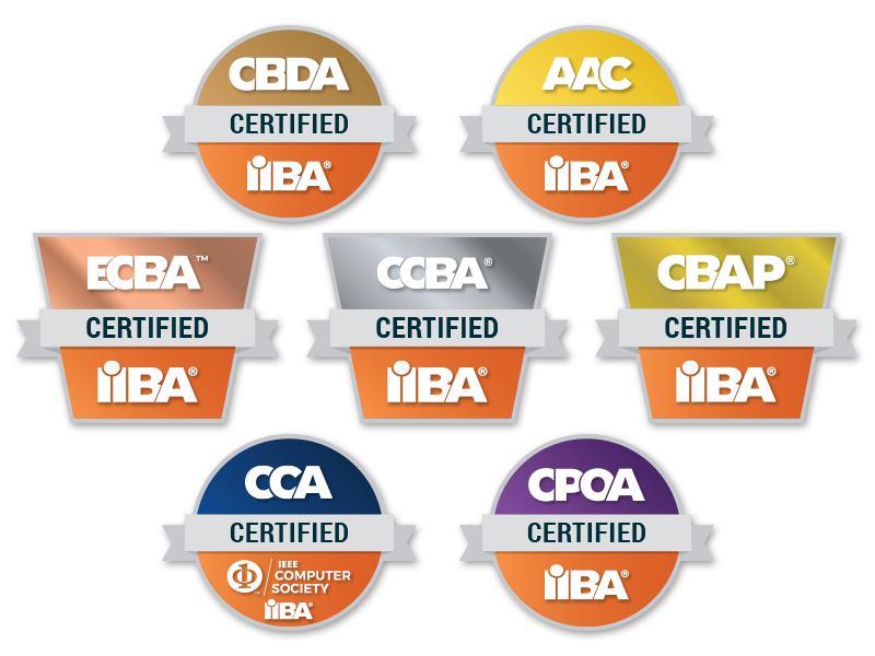 Business Analysis Certification Badge Logo's